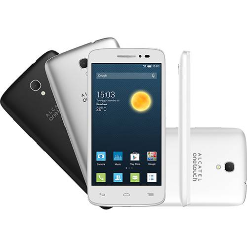 Smartphone Alcatel POP 2 Single Chip Desbloqueado Android 4.4 Tela 4.5" Memória Interna 8GB 4G Câmera 5MP Branco