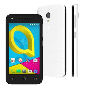 Smartphone Alcatel U3 Branco com Tela 4.0", Dual Chip, 4G (LTE), 8GB de Memória, Câmeras com Flash (8MP+5MP), Android 6.0, e Processador Quad-Core