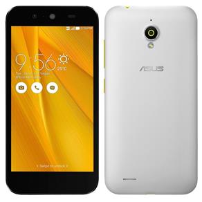 Smartphone Asus Live G500 Branco e Amarelo, Dual Chip, 16GB, Tela de 5", Câmera 8MP, 3G, TV Digital e Processador Quad Core 1.3Ghz