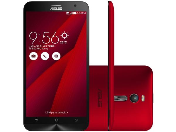 Smartphone Asus ZenFone 2 16GB Vermelho Dual Chip - 4G Câm. 13MP + Selfie 5MP Tela 5.5” Full HD