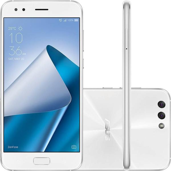 Smartphone Asus Zenfone 4, 128GB, Dual Chip, 12 MP, 5.5, 4G - Branco