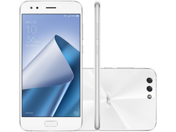 Smartphone Asus Zenfone 4 64GB Branco Dual Chip - 4G Câm. 12MP e 8MP + Selfie 8MP Tela 5,5 Full HD
