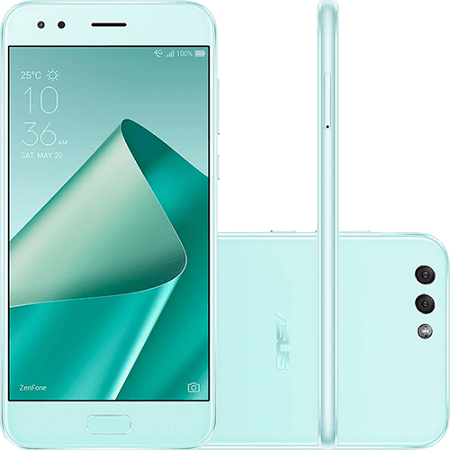 Tudo sobre 'Smartphone Asus Zenfone 4 Dual Chip Android 7 Tela 5.5" 64GB 4G Wi-Fi Câmera Dual Traseira 12 + 8MP Câmera Frontal 8MP - Verde'