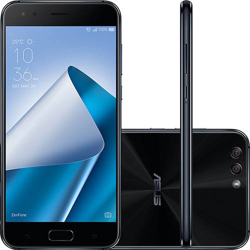 Tudo sobre 'Smartphone Asus Zenfone 4 Dual Chip Android 7 Tela 5.5" Qualcomm Snapdragon 128GB 4G Câmera 12 + 8MP (Dual Traseira) - Preto'