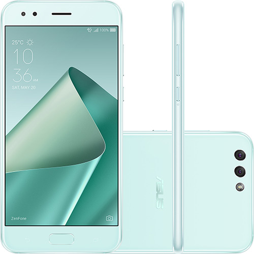Smartphone Asus ZenFone 4 Dual Chip Android 7 Tela 5.5" Qualcomm Snapdragon 32GB 4G Câmera 12 + 8MP (Dual Traseira) - Verde Menta