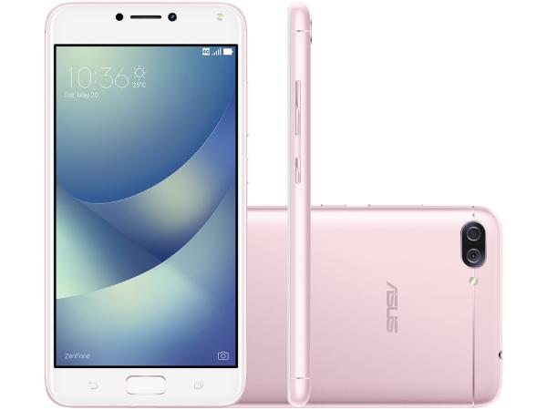 Smartphone Asus ZenFone 4 Max 32GB Rosa Dual Chip - 4G Câm. 13MP e 5MP + Selfie 8MP Tela 5,5