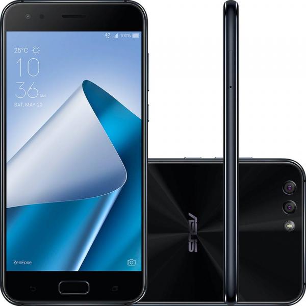 Tudo sobre 'Smartphone Asus Zenfone 4 ZE554 128GB Dual Chip Android N Tela 5,5" 4G Camera Dual 12+8MP - Preto'