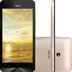 Smartphone Asus ZenFone 5 Dual Chip Desbloqueado Android 4.4 Tela 5" 16GB 3G Wi-Fi Câmera 8MP - Dourado
