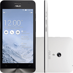 Smartphone Asus ZenFone 5 Dual Chip Desbloqueado Android 4.4 Tela 5" 8GB 3G Wi-Fi Câmera 8MP Branco
