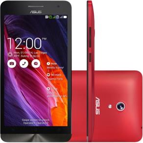 Smartphone Asus ZenFone 6 Dual A601 Desbloqueado Vermelho - Android 4.3, Memória Interna 16GB, Câmera 13MP, Tela 6”