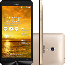 Smartphone Asus ZenFone 6 Dual Chip Desbloqueado Android 4.4 Tela 6" 16GB 3G Wi-Fi Câmera 13MP - Dourado
