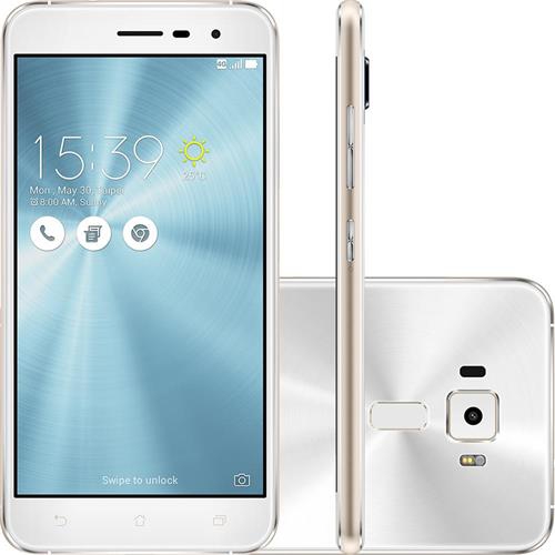 Smartphone Asus Zenfone 3 Daul Chip Android 6.0 Tela 5.2" Snapdragon 16GB 4G Câmera 16MP, Branco - Z