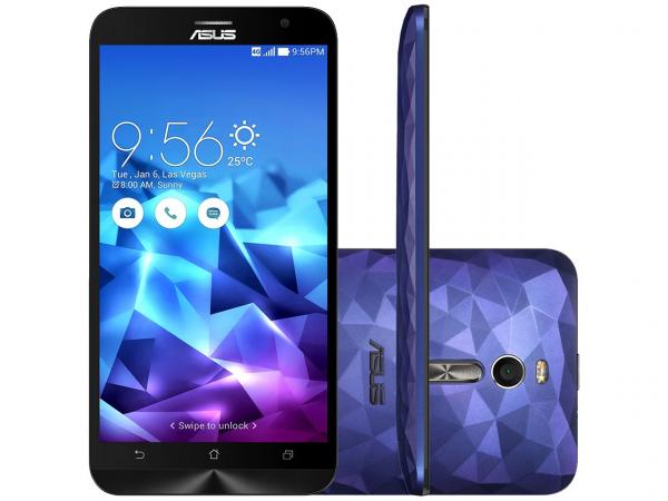Smartphone Asus ZenFone 2 Deluxe 128GB Roxo - Dual Chip 4G Câm. 13MP + Selfie 5MP Tela 5.5