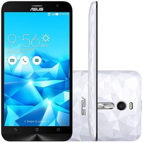 Smartphone Asus Zenfone 2 Deluxe Branco, Dual Chip, Tela 5.5", Câm 13MP, Mem 128GB, Android 5.0, 4G