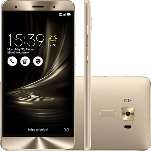 Smartphone Asus Zenfone 3 Deluxe Snapdragon Dual Chip Android 6 Tela 5.7" 64GB 4G Wi-Fi Câmera 23MP - Dourado