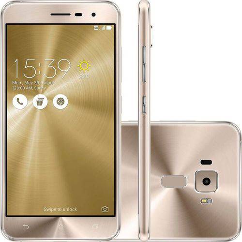 Smartphone Asus Zenfone 3 Dourado 5,2" 16gb Dual Chip Câmera 16mp Octa Core