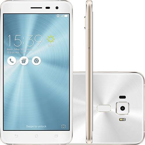Smartphone Asus Zenfone 3 Dual Chip Android 6 Tela 5.5 64GB 4G Câmera 16MP - Branco