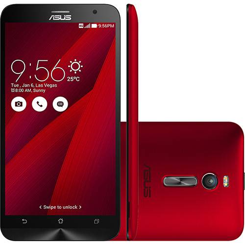 Tudo sobre 'Smartphone Asus Zenfone 2 Dual Chip Desbloqueado Android 5.0 Lollipop Tela 5.5" 16GB 4G Wi-Fi Câmera 13MP - Vermelho'