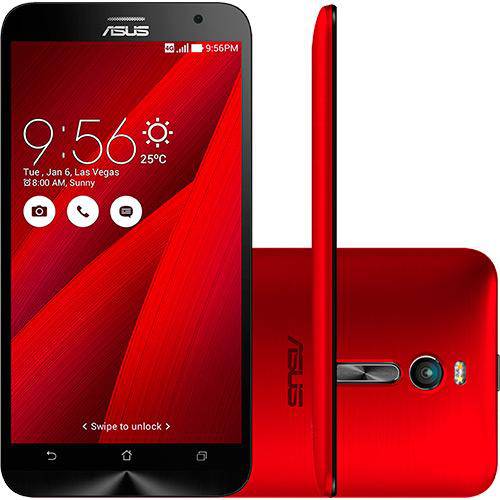 Smartphone Asus Zenfone 2 32GB Dual Chip Android 5.0 Tela 5.5" Wi-Fi Câmera de 13MP Vermelho