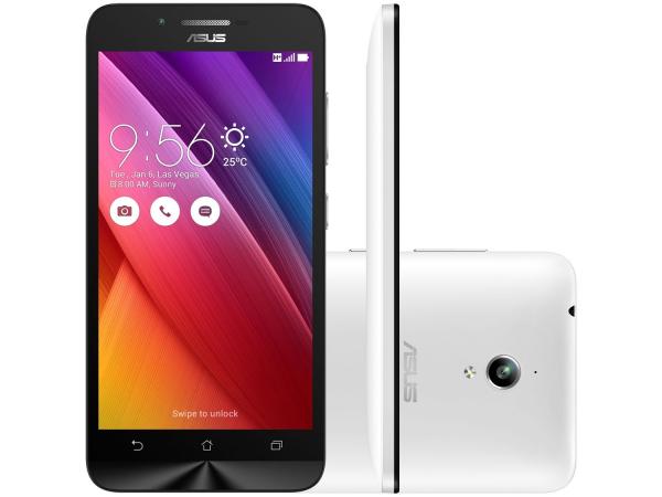 Tudo sobre 'Smartphone Asus ZenFone Go 16GB Branco Dual Chip - 3G Câm. 8MP Tela 5” HD Proc. Quad Core Android 5.0'