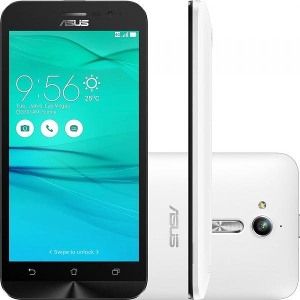 Smartphone Asus Zenfone GO Dual Chip Android 5.1 Tela 5 16GB 4G Câmera 13MP - Branco