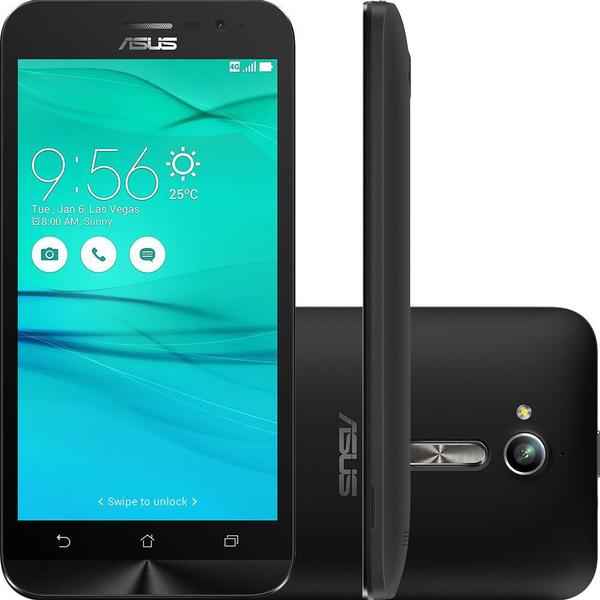 Smartphone Asus Zenfone GO Dual Chip Android 5.1 Tela 5'' 16GB 4G Câmera 13MP - Preto