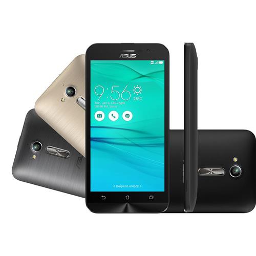 Smartphone Asus Zenfone Go Dual Chip Android 5.1 Tela 5" 8GB 3G Câmera 8MP + 2 Capas - Preto - ZB50