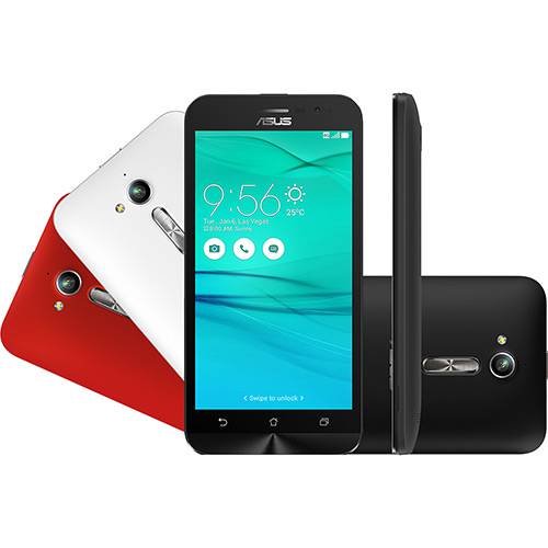 Smartphone Asus Zenfone Go Dual Chip Android 5.1 Tela 5" 8GB 3G Câmera 8MP + 2 Capas - Preto