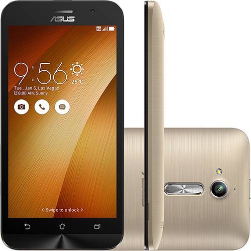 Tudo sobre 'Smartphone Asus Zenfone Go Dual Chip Android 5.1 Tela 5" 8GB 3G Câmera 8MP - Dourado'