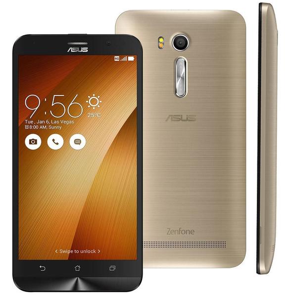 Smartphone Asus Zenfone GO Dual Chip Android 6 Tela 5'' 16GB 4G Câmera 13MP - Dourado