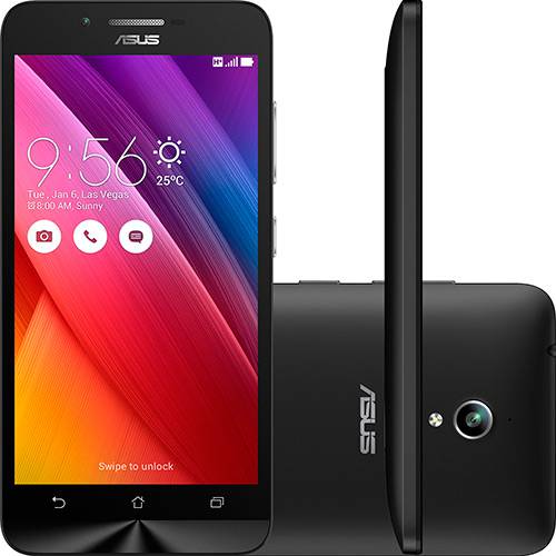 Tudo sobre 'Smartphone Asus Zenfone Go Dual Chip Desbloqueado Android 5 Tela 5" 16GB 3G Câmera 8MP - Preto'