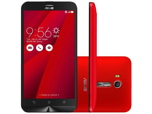 Smartphone Asus ZenFone Go Live 16GB Vermelho - Dual Chip 4G Câm. 13MP + Selfie 5MP Tela 5.5” HD