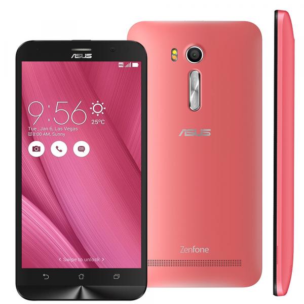 Smartphone Asus Zenfone Go Live DTV ZB551KL Rosa com 16GB, Tela 5.5", Dual Chip, Câmera 13MP, 4G, TV Digital, Android 5.1 e Processador Quad Core