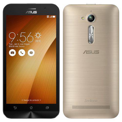 Smartphone Asus Zenfone Go Lte Dourado Zb500kl Dual Chip Tela 5 16gb 2gb Ram Camera 13mp Quad Core