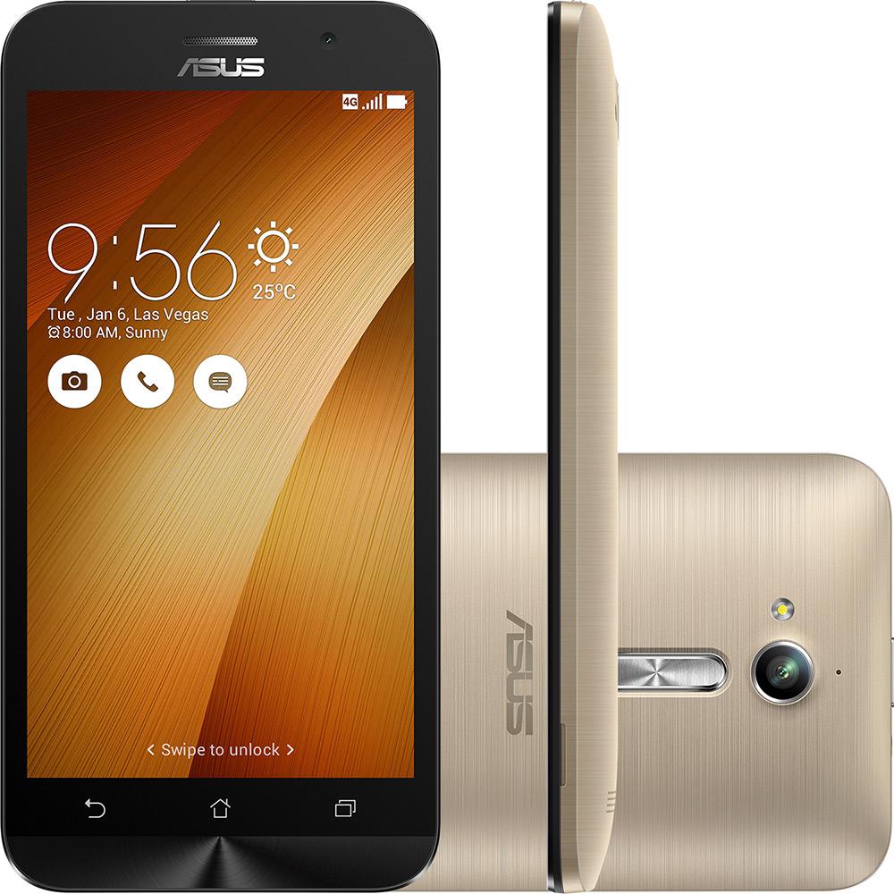 Smartphone Asus Zenfone Go LTE Gold Dual Chip Android 6.0 Tela 5" 16GB 4G Wi-Fi Câmera 13MP - Dourado