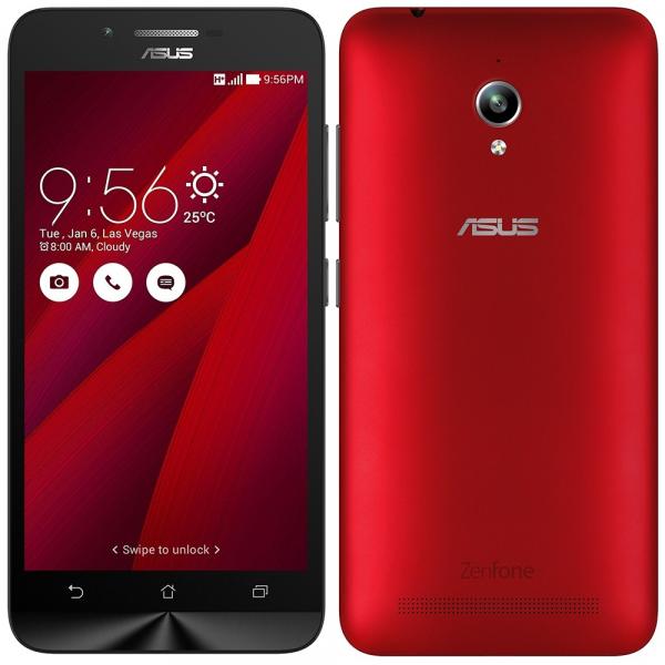 Smartphone Asus Zenfone Go ZC500TG Vermelho, Dual Chip, Tela 5.0", 16GB, Câm 8MP, Android 5.0, 3G - Asus