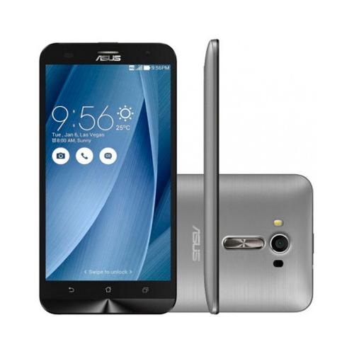 Smartphone Asus Zenfone 2 Laser Prata 16gb Tela de 5.5 Dual Chip Quad Core 13mp