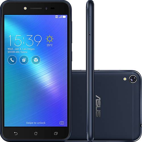 Smartphone Asus Zenfone Live Dual Chip Android 6.0 Tela 5" Snapdragon 16GB 4G Wi-Fi Câmera 13MP - Preto