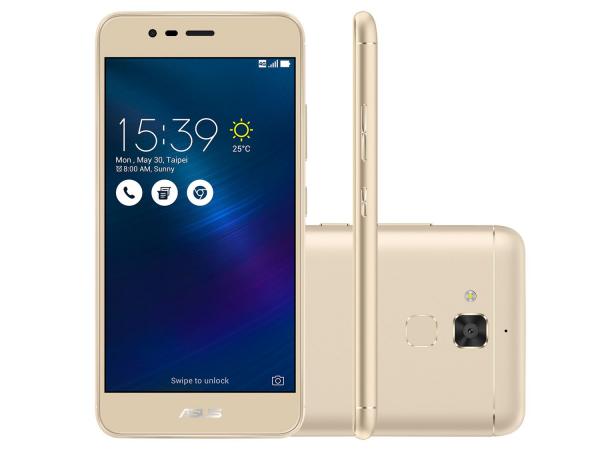 Smartphone Asus ZenFone 3 Max 16GB Gold - Dual Chip 4G Câm. 13MP + Selfie 5MP Tela 5.2”