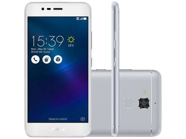 Smartphone Asus ZenFone 3 Max 16GB Prata - Dual Chip 4G Câm. 13MP + Selfie 5MP Tela 5.2”