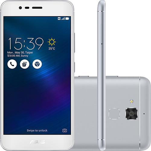 Smartphone Asus Zenfone 3 Max Dual Chip Android 6 Tela 5.2 16GB 4G Câmera 13MP - Prata