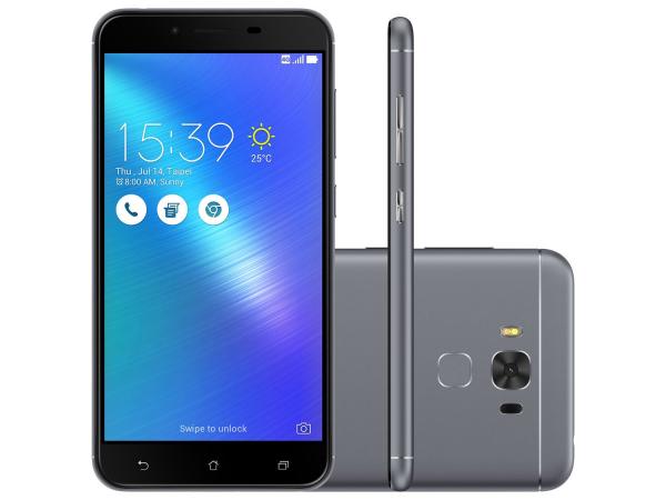 Smartphone Asus ZenFone 3 Max 32GB Cinza - Dual Chip 4G Câm. 16MP + Selfie 8MP Tela 5.5”