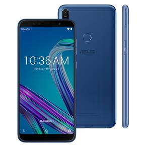 Smartphone Asus Zenfone Max Pro Azul 32GB, Tela 6.0", 3GB RAM, Câmera Traseira Dupla, Bateria 5000mAh, Processador Octa Core, Android 8.0 e Dual Chip