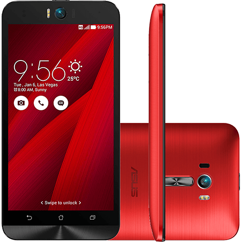 Smartphone ASUS ZenFone Selfie Dual Chip Android 5 Tela 5.5" 32GB 4G 13MP - Vermelho
