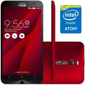 Smartphone Asus Zenfone 2 Vermelho, Dual Chip, Tela 5.5", 4G, Android 5.0, Camêra 13MP, 16Gb e Processador Quad-Core 2.3 GHz