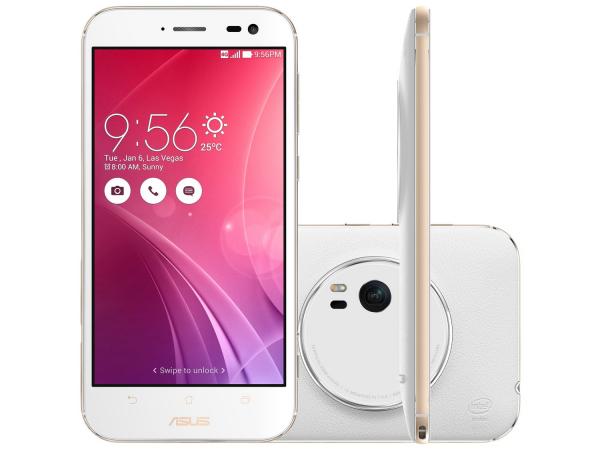 Smartphone Asus ZenFone Zoom 64GB Branco - Dual Chip 4G Câm. 13MP + Selfie 5MP Tela 5.5”