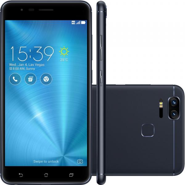 Smartphone Asus Zenfone 3 Zoom Dual Chip Android 6.0 Tela 5.5 Qualcomm Snapdragon 64GB 4G Wi-Fi Câmera 13MP - Preto