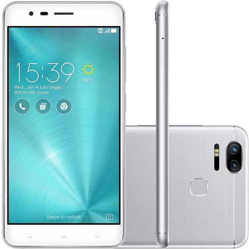 Smartphone Asus Zenfone Zoom S com 64GB, Tela 5.5" e 4GB de RAM - Prata