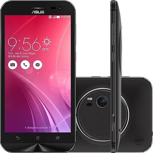 Tudo sobre 'Smartphone Asus Zenfone Zoom Single Chip Android 5.0 Tela 5.5" Quad Core 64GB 4G Câmera 13MP - Preto'