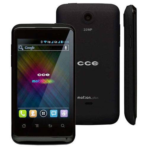 Smartphone Cce Motion Plus Sk351 Preto com Dual Chip, Tela 3,5”, Android 4.0, Câmera 2mp